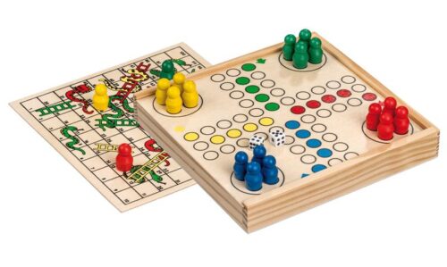 Philos Ludo/ Slangen en Ladders Mini – Bordspel vanaf 6 jaar