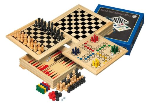 Houten Spellen Verzameling Reisversie