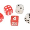Dobbelset voor Backgammon, kunststof roo