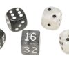 Dobbelset voor Backgammon, kunststof zwa