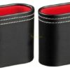 Kunstlederen Backgammon Dobbelbeker Set