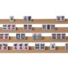 Houten spelstukkenhouder, set van 4, voo
