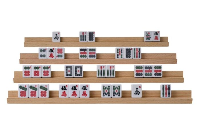 Houten spelstukkenhouder, set van 4, voo