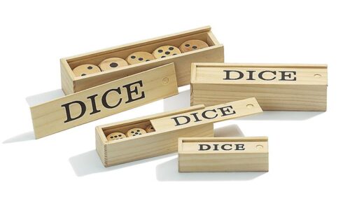 Houten Dobbelsteen Set D6 15mm (5 stuks)