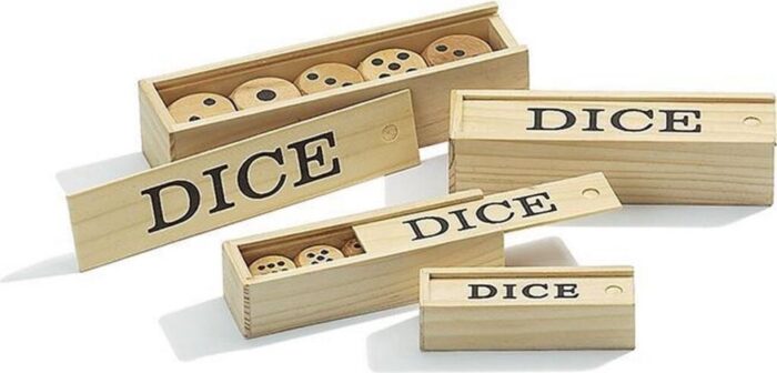 Houten Dobbelsteen Set D6 20mm (5 stuks)