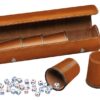 Dobbelbeker Kunstleer Bruin (set 5
