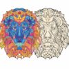 Artefact Houten Puzzel 2 in 1 Leeuw