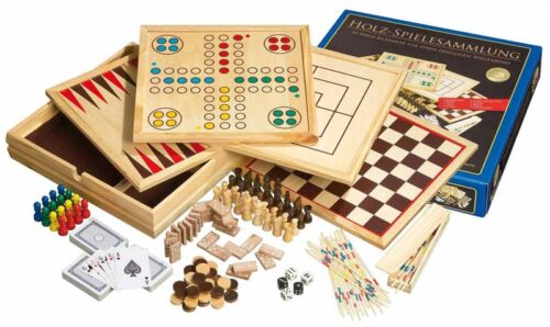 Philos Houten Spellenverzameling 10 – Bordspel vanaf 6 jaar