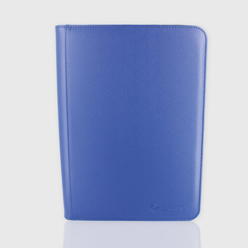 Zip 9-Pocket Portfolio Deluxe (Blue) For