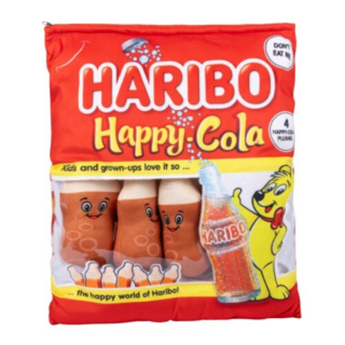 Haribo Pluche in zak Cola Flesjes 7x37x44cm