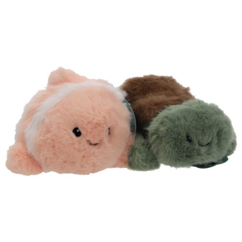 Pluchiez pluche schildpad/vis 20cm 2 assorti (assortiment – willekeurige uitvoering)