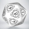 D20 Level Counter White & black Die
