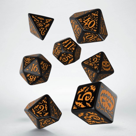 Halloween Pumpkin Black & orange Dice Se