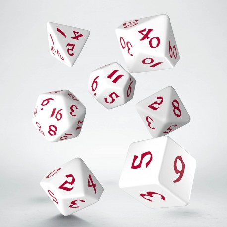 Classic Runic White & red Dice Set