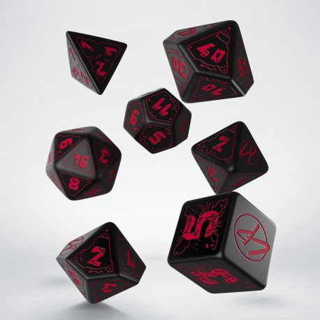 Cyberpunk Red Dice Set - Blood over Chro