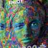 Woman with Color Art Makeup (1000)