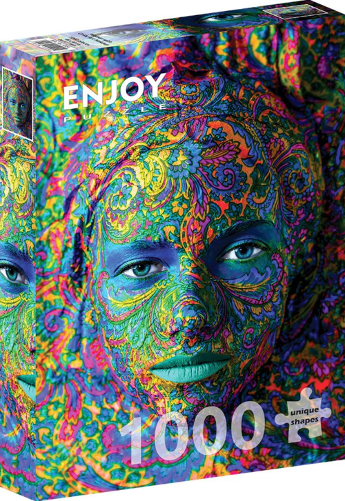 Woman with Color Art Makeup (1000)