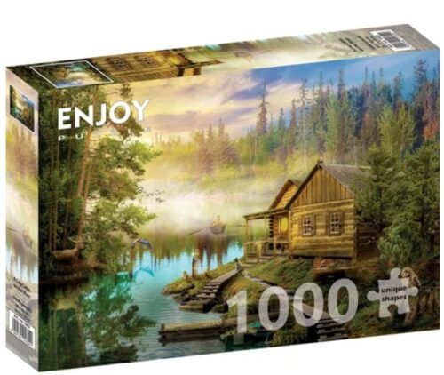 A Log Cabin on the River (1000)