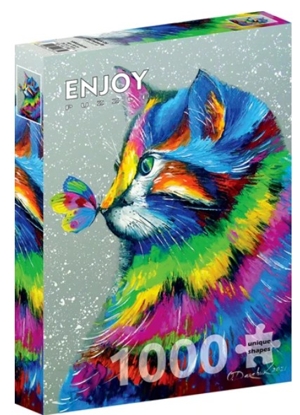 Bright Cat and Butterfly (1000)