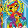 Inseparable Cat and Kitten (1000)