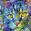 Fiona the Stained Glass Cat (1000)