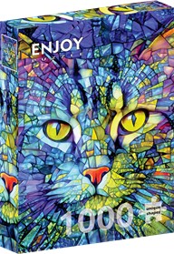 Fiona the Stained Glass Cat (1000)