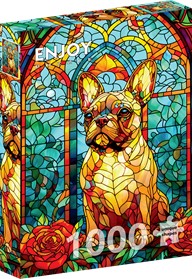 French Bulldog Stained Glass (1000)