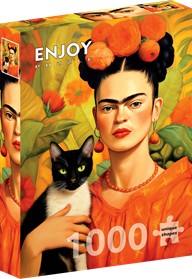 Frida Kahlo and Her Cat (1000)