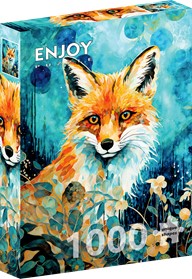 Red Fox on Blue (1000)