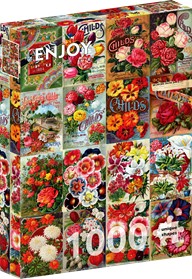 Vintage Flower Seed Catalog Collage (100