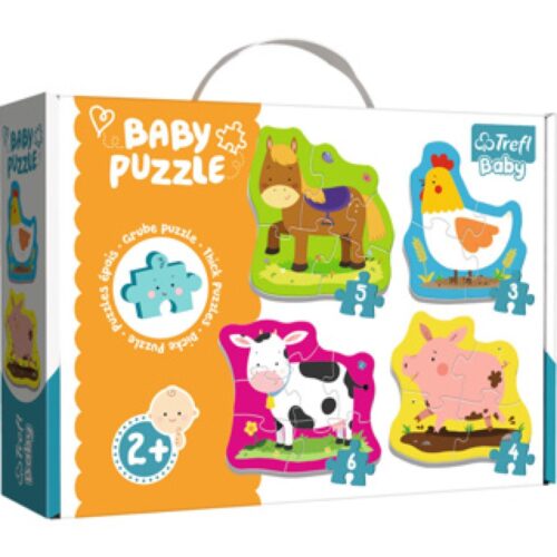 Puzzel baby op de boerderij