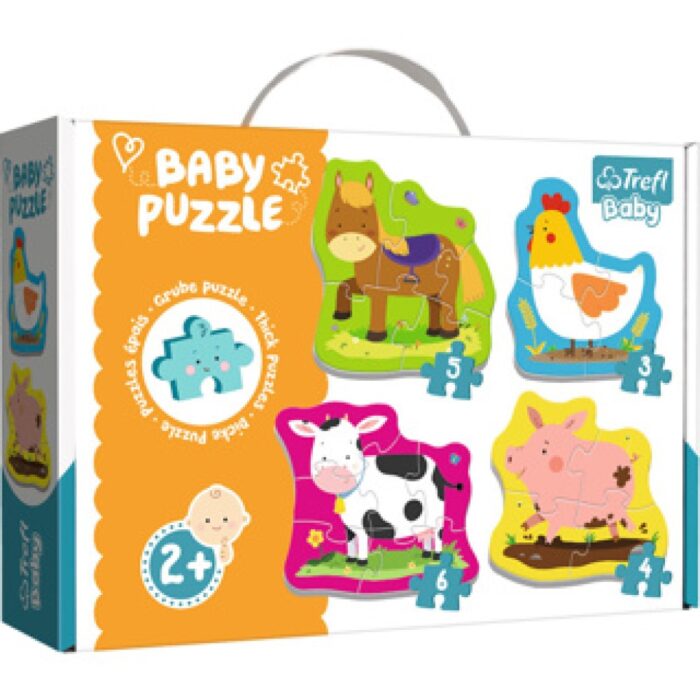 Puzzel baby op de boerderij