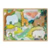 Puzzel hout 3D 30x22x9cm boerderij/jungle (assortiment – willekeurige uitvoering)