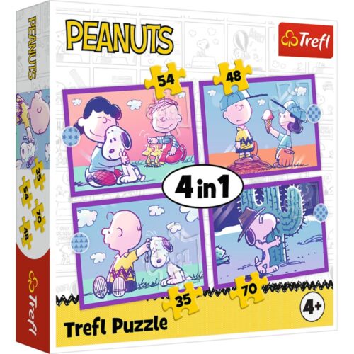 Puzzel 4 in 1 Fun met Snoopy 12-15-20-24 stuks
