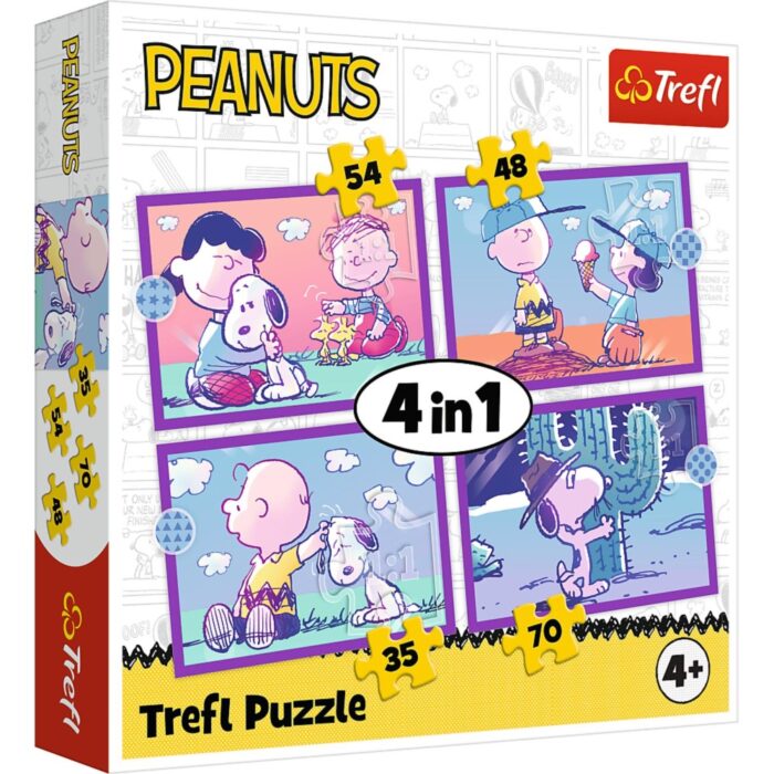 Puzzel 4 in 1 Fun met Snoopy 12-15-20-24 stuks