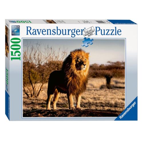 Ravensburger puzzel 17107 lion king of animals 1500 stukjes