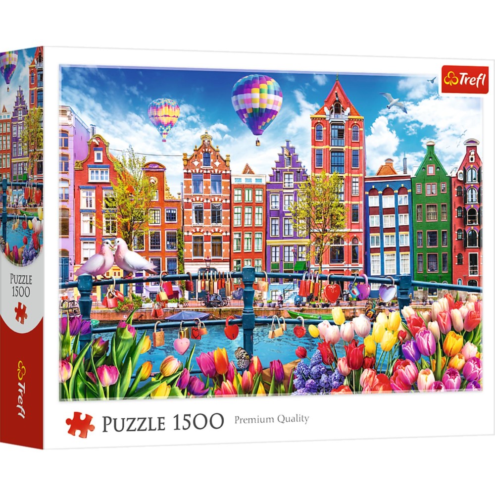 Puzzel kleurvol Amsterdam 1500 stuks