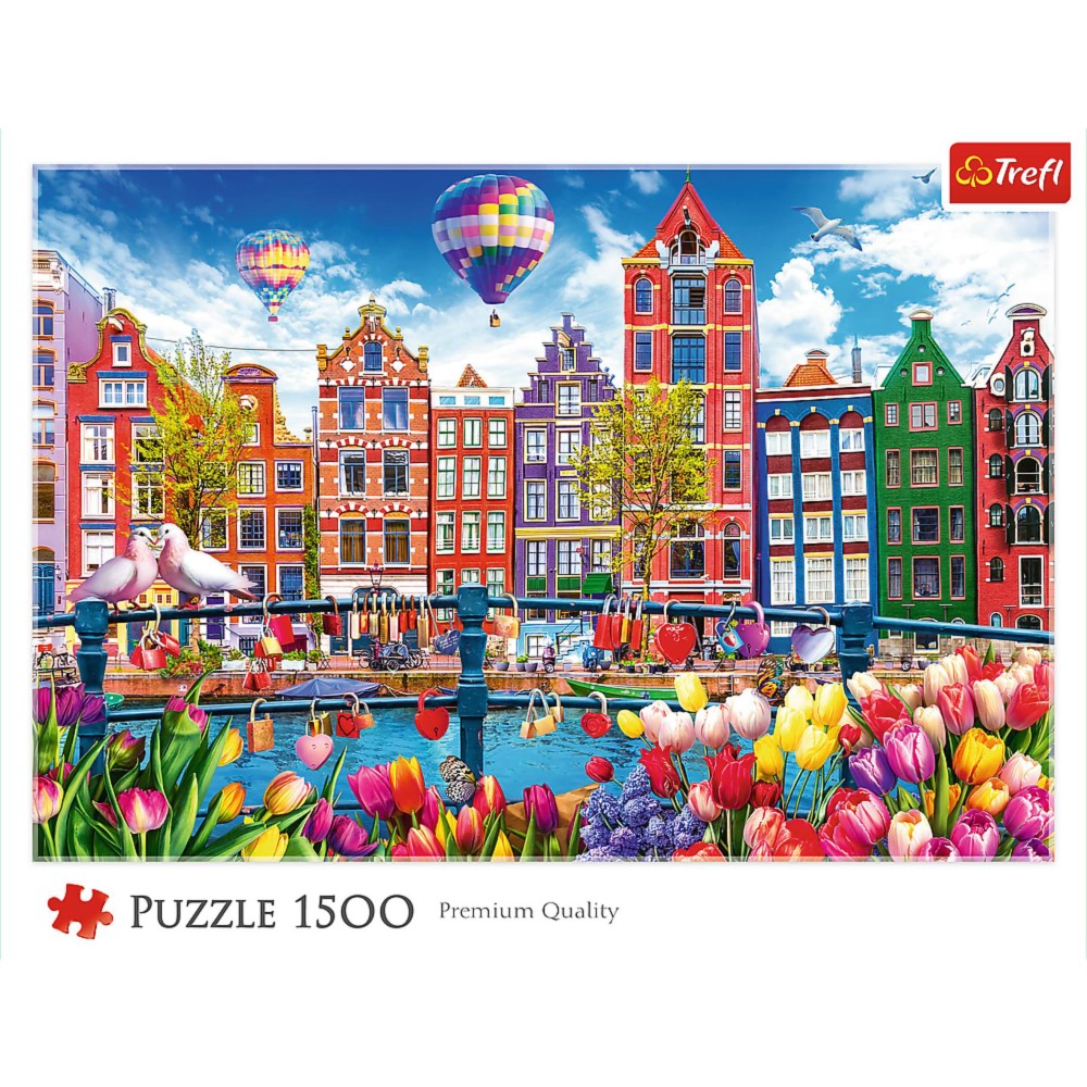 Puzzel kleurvol Amsterdam 1500 stuks - Afbeelding 3