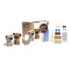 Haakset pug hond 2 stuks 13x6,5x10,5cm