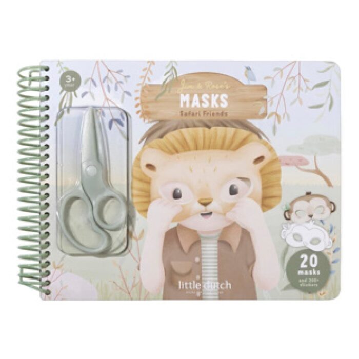 Little Dutch boek met DIY maskers inclusief schaar