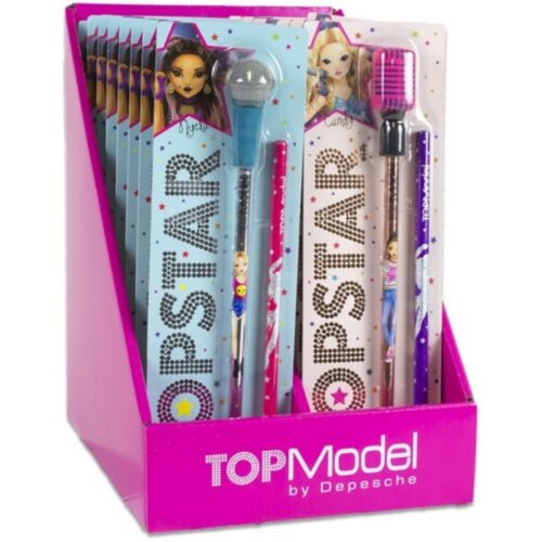 Topmodel Popstar Potloden en Microfoongum