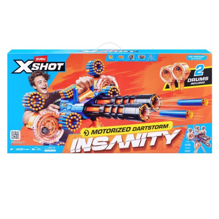 ZURU X-Shot insanity motorized dartstorm + 200 darts