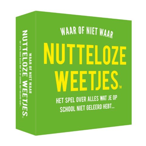 Koelkastpoezie Nutteloze Weetjes WAAR OF NIET WAAR – Kaartspel vanaf 16 jaar