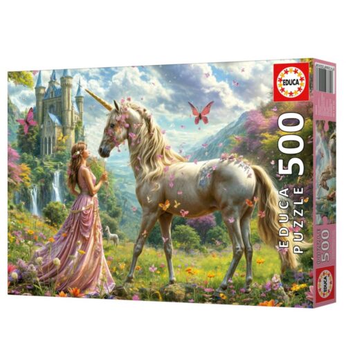 Educa Fairies, Unicorns And – Puzzel 500 stukjes vanaf 10 jaar