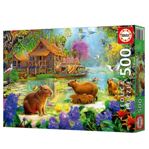 Educa Capybara Village – Puzzel 500 stukjes vanaf 10 jaar