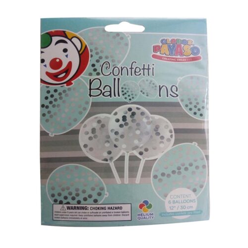 Zilveren Confetti Ballonnen