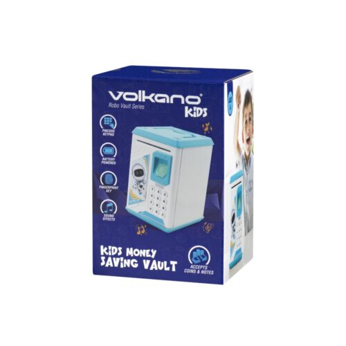 Kluis spaarpot Volkano electronisch blauw