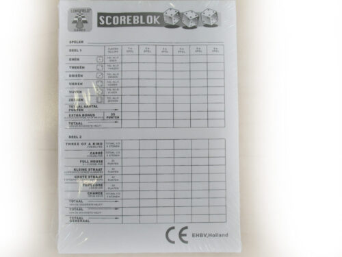 Scoreblok yahtzee 100 vel