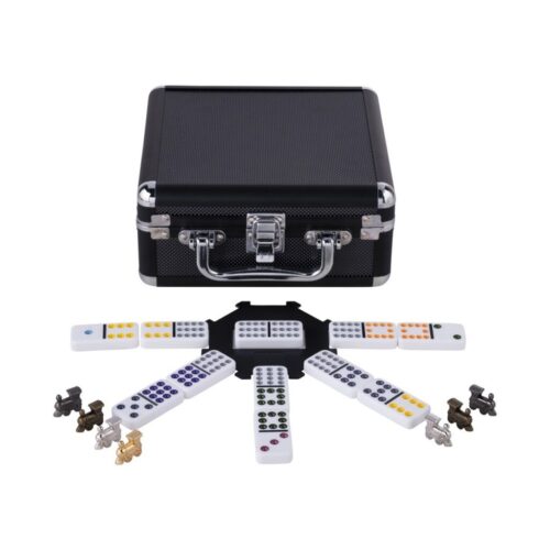 Domino dubbel 12 Mexican Train black alu