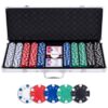 Pokerset in Zilveren Koffer, met 500 chi